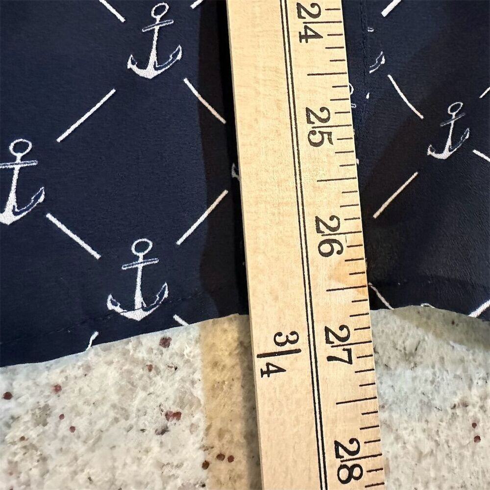 Charter Club Women's Navy Anchor-Print V-Neck Blouse Size‎ S - Picture 9 of 9